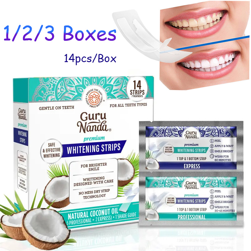 Teeth Whitening With Coconut Oil - Tiras Blanqueadoras de Dientes con Aceite