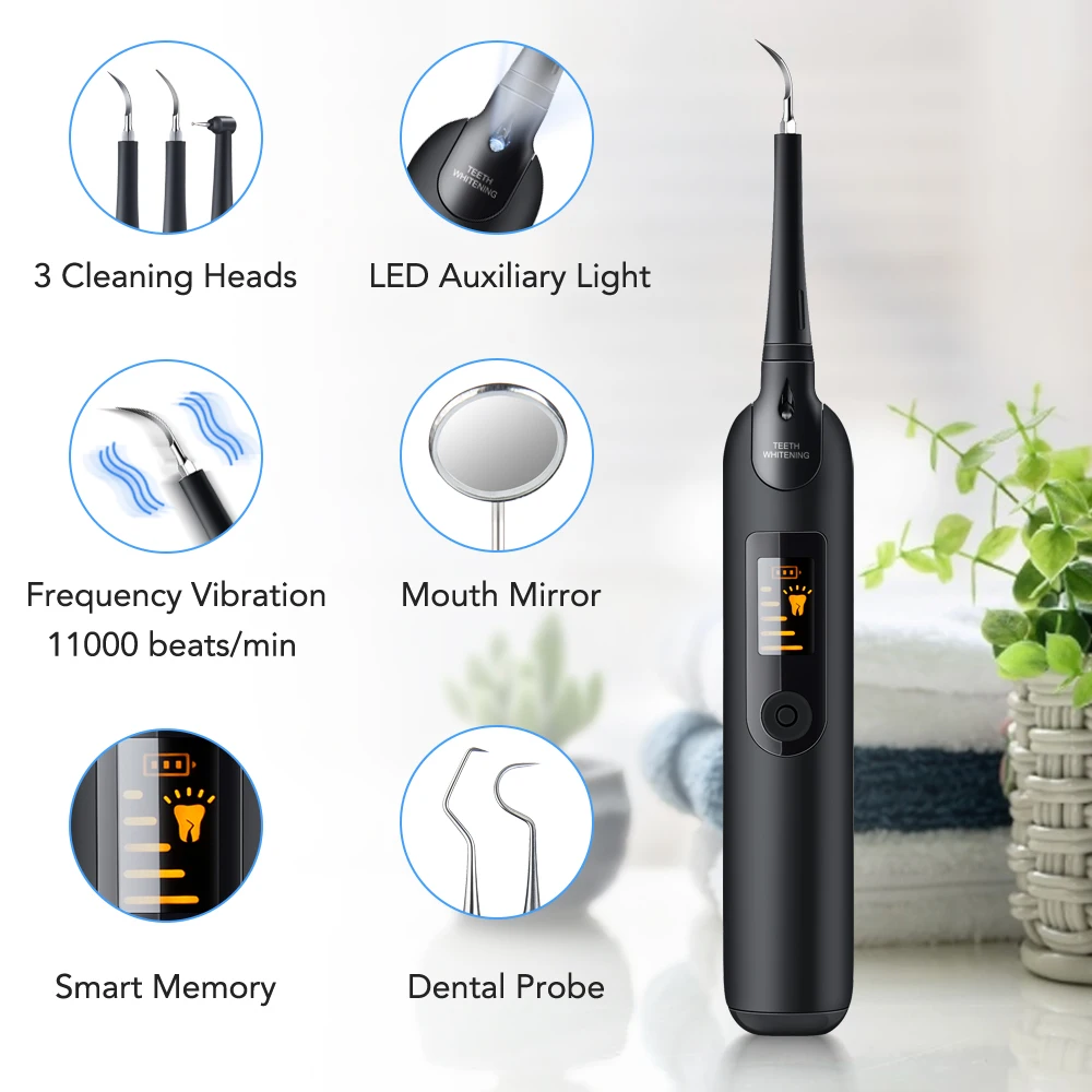 Teeth Whitening Or Tooth Whitening - Escalador Dental eléctrico, juego de cepillos