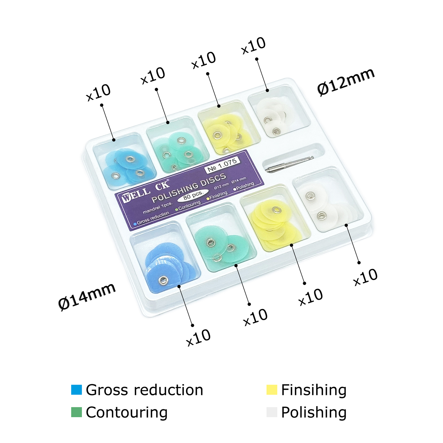 WELL CK 40/80 Uds discos de Pu - Teeth Whitening Professional reseña y precio