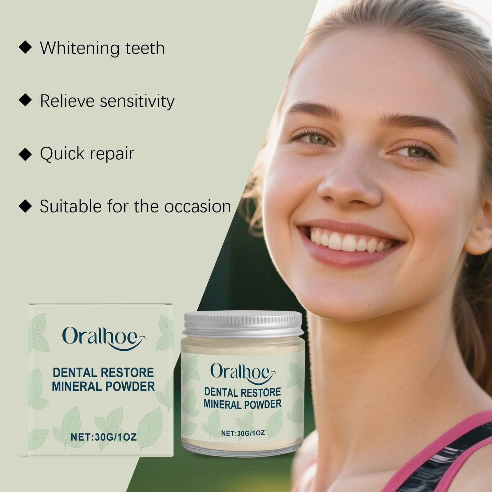 ORALHOE Polvo Dental Restaurad - Teeth Whitening Or Bleaching reseña y precio