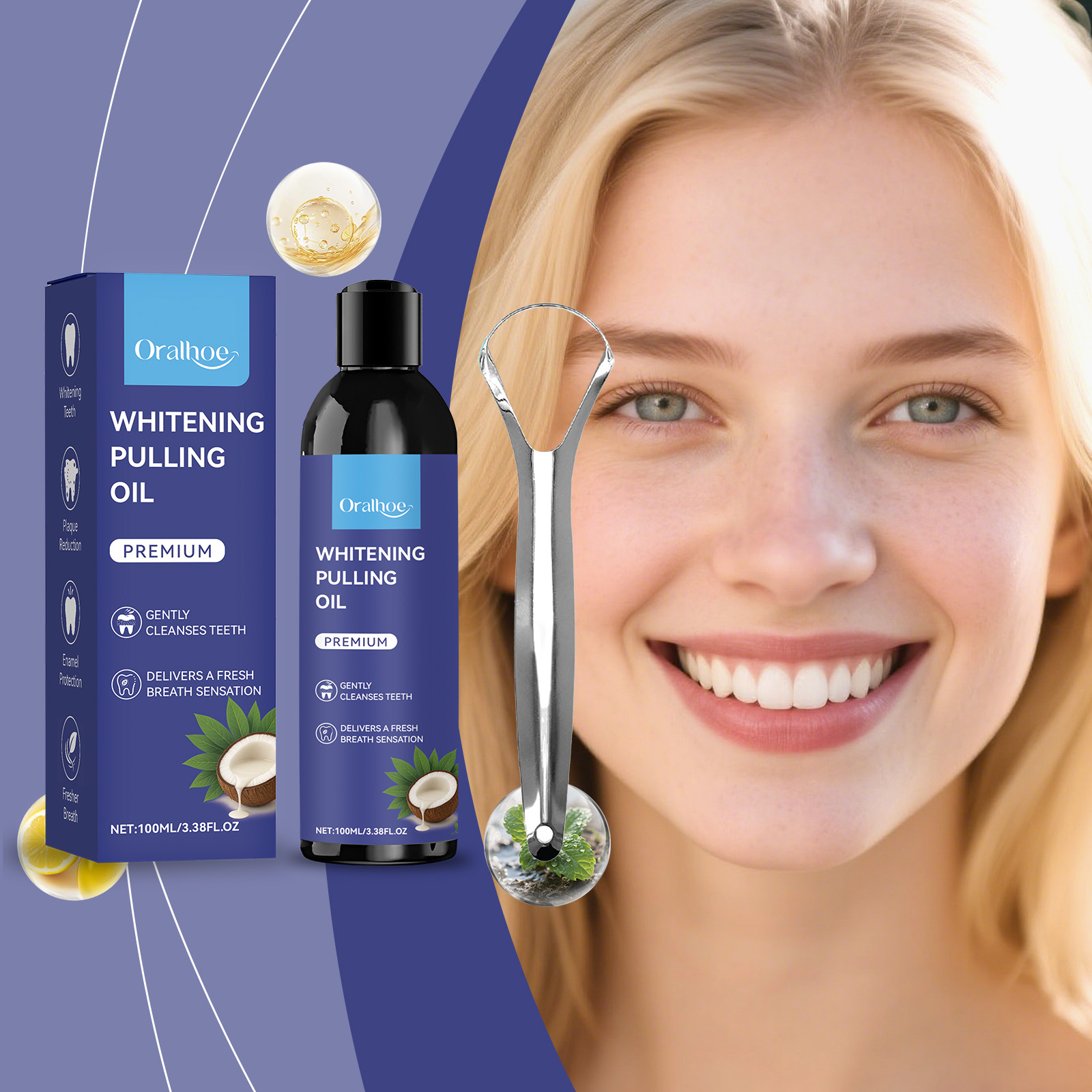 Enjuague bucal de aceite de co - Teeth Whitening With Coconut Oil reseña y precio