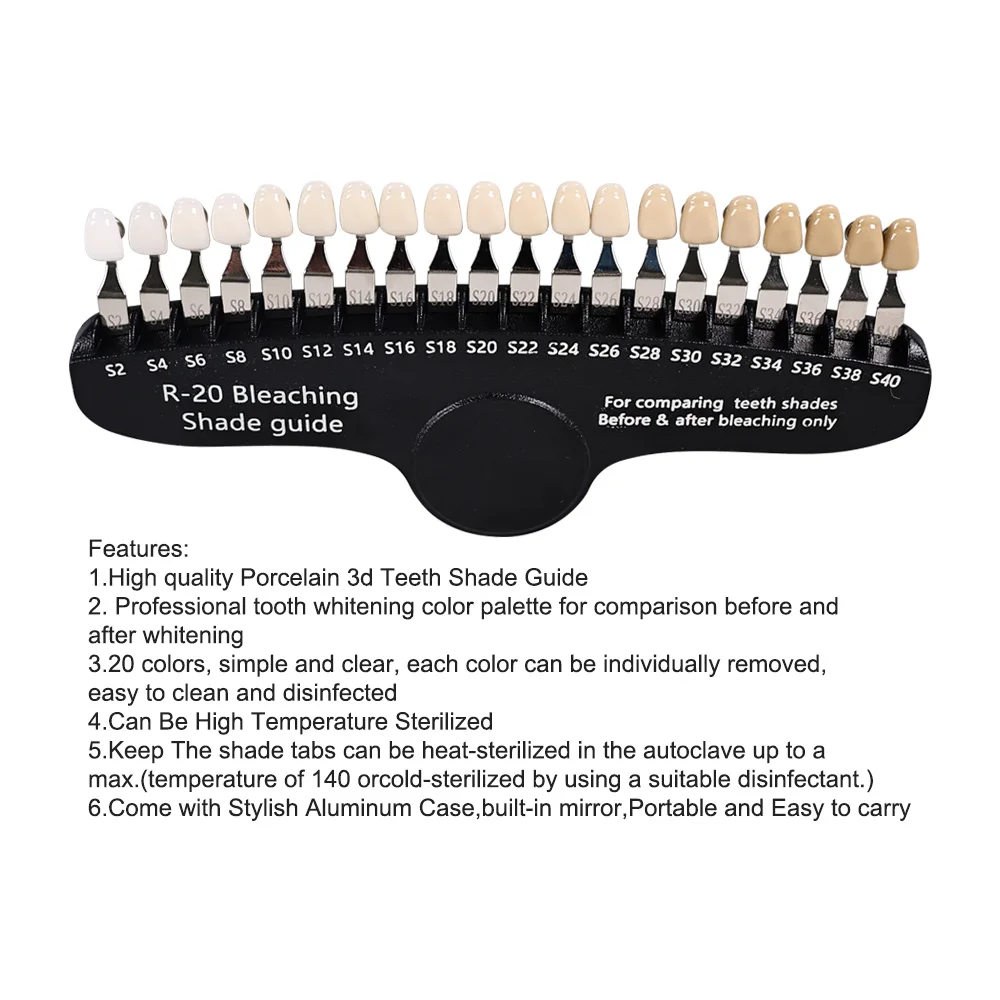 ELIJAH R-20 guía de sombra bla - Teeth Whitening Shade Guide reseña y precio
