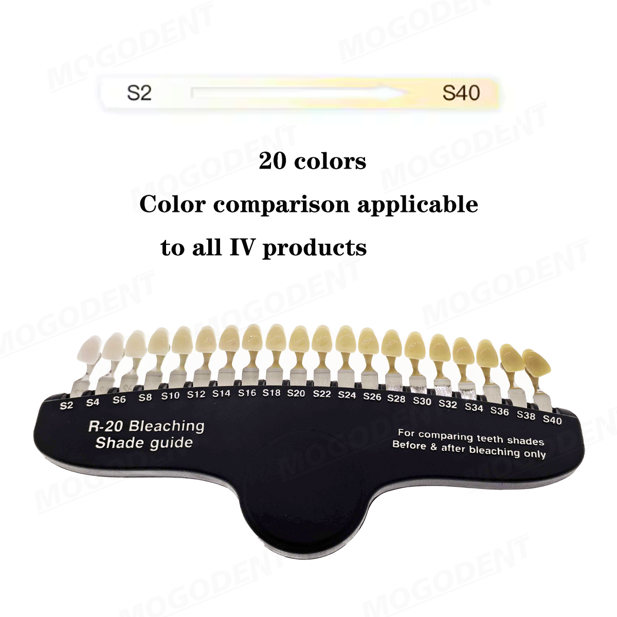 Guía de Comparación de Blanque - Teeth Whitening Shade Guide reseña y precio