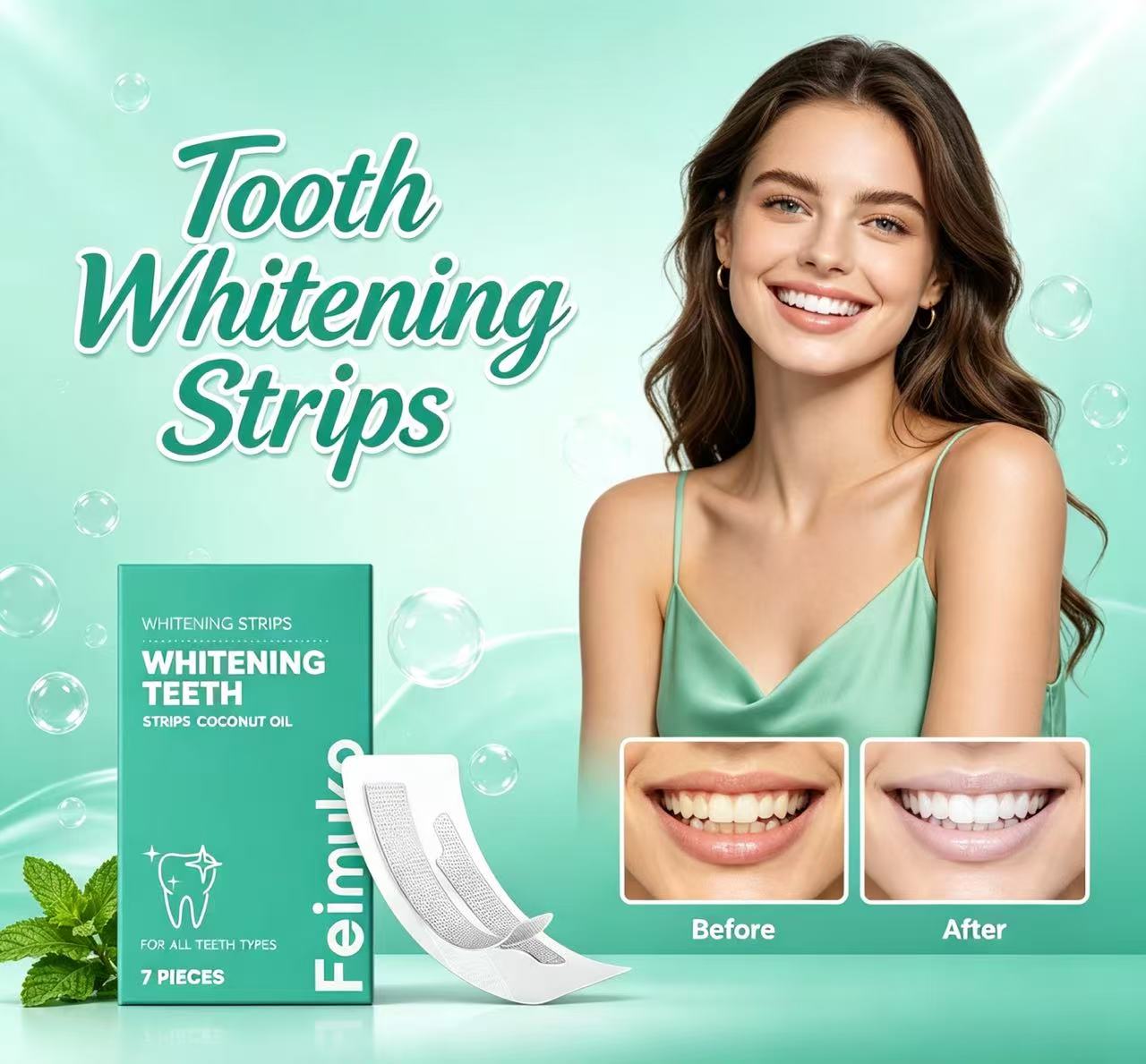 Tiras Blanqueadoras de Dientes - Teeth Whitening With Coconut Oil reseña y precio